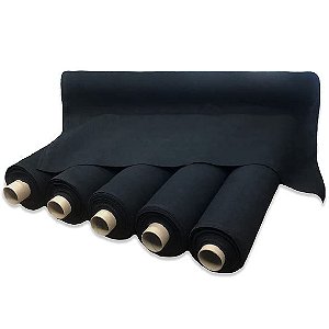 Tecido Pano de Copa Liso Preto Pé de Galinha