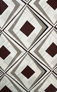 Tecido Percal 100% Algodão Estampado Geometrico Marrom