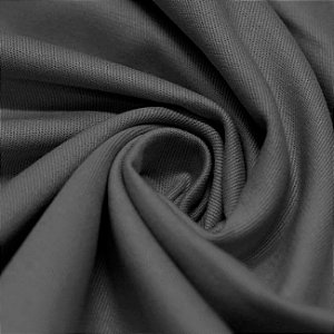 Tecido Sarja Lisa Cinza Medio 100% Algodão