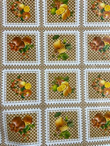 Toalha de Mesa em PVC Térmico Quadriculados de frutas