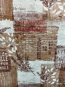 Toalha de Mesa em PVC Térmico Marrom