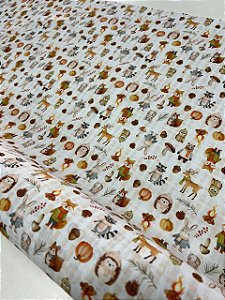 Tecido Tricoline Estampado 100% algodão Digital Florestinha