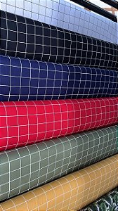 Tecido Tricoline Estampado 100% algodão GRID