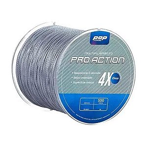 Linha POP Pro Action 4X 500m Cinza - 0.18mm 24lb