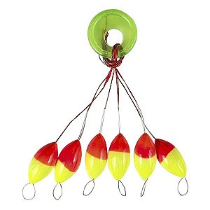 Flutuador Japonês Oval 15mm - 6pçs