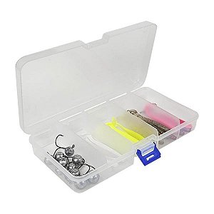 Kit Shad Sashimi 60 Heckmann com Jig Head e Estojo