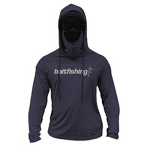 Camiseta Bait Fishing Armura Icy Hoodie Marinho/Cinza