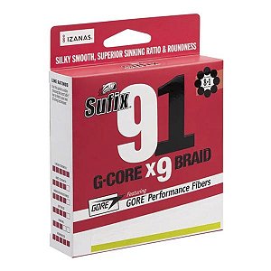 Linha Sufix 91 G-Core X9 Braid 300m Neon - 0.33mm 60lb
