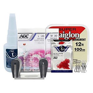 Kit de Montagem Arranque de Praia Completo Linha Super Raiglon 0.47mm