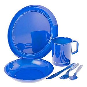 Kit de Cozinha 360 Degrees Camp Dinner Set 6pç - Azul