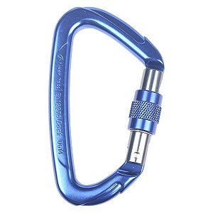 Mosquetão Alpen Pass D Lock 36kn com trava - Azul