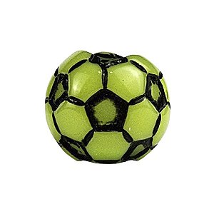 Miçanga Barão Bola de Futebol Original Verde - 10pç