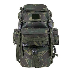 Mochila Militar Mini PQD Nylon 30L - Camuflada EB