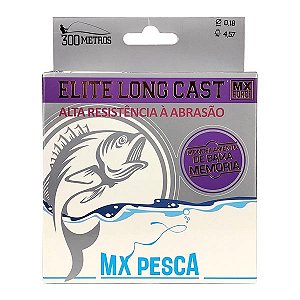 Linha MX Pesca Elite Long Cast 300m Vinho - 0.18mm