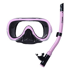 Kit de Mergulho Infantil Fundive Búzios - Rosa/Preto