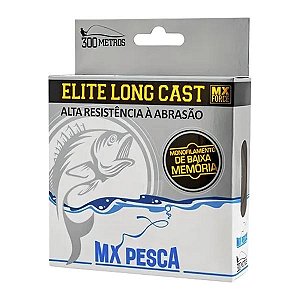 Linha MX Pesca Elite Long Cast 300m Transparente - 0.25mm