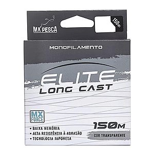 Linha MX Pesca Elite Long Cast 150m Transparente - 0.38mm