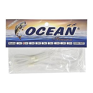 Chicote Nylon com Ponta de Aço 3 Anzóis - 2pçs