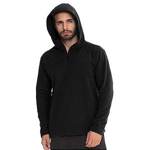 Blusão Fleece com Capuz Oro Masculino - Preto