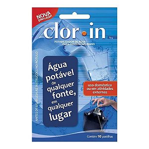 Purificador de Água Clor In - 10 Pastilhas