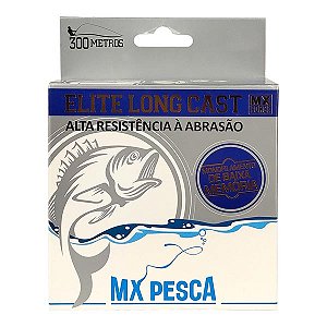 Linha MX Pesca Elite Long Cast 300m Azul - 0.18mm