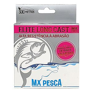 Linha MX Pesca Elite Long Cast 300m Rosa - 0.18mm