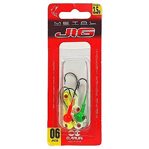 Anzol Jig Head Maruri Metal Jig 1/0 3.5g - 6pçs