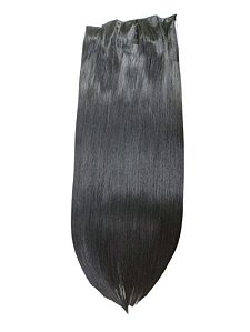 Aplique extensão de cabelo liso em tic tac