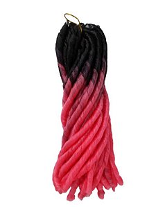 Cabelo Nina Softex cacheado para Crochet Braid cor 1B/PINK
