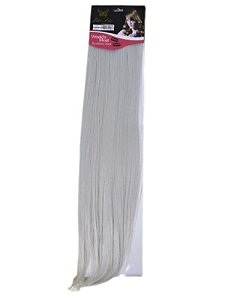 Aplique tic tac para extensão de cabelos mega hair cor Cinza claro liso