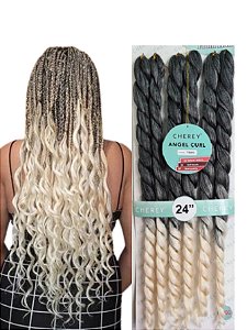 Cabelo Refinado Pontas Onduladas Para French Curls Braids