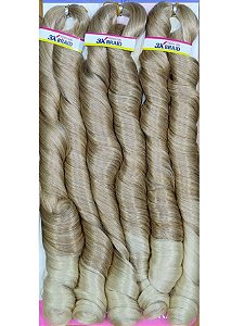 Cabelo French Braid pontas onduladas para tranças box braid 400g cor loiro 27/613