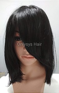 Peruca Chanel C/ Franja cor Preta