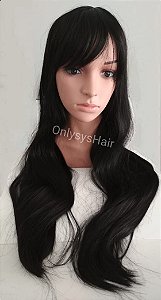 Peruca Lisa C/ Franja cor preta 1#