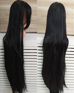 Peruca longa 100 cm com Franjão para Personagem cosplay diversas cores