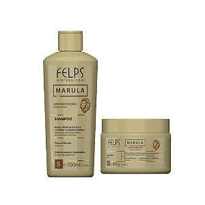 Felps Kit Marula Home Care Shampoo 250ml e Máscara 300g