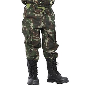 Calça Infantil Tática Camuflada - Exército Brasileiro EB