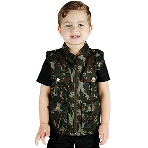 Colete Infantil Army Camuflado Exército Brasileiro EB - Treme Terra