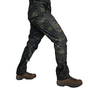 Calça Masculina B10 Camuflada Multicam Black Bélica