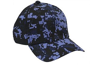 Boné Militar Rip Stop Liso  Camuflada Digital Woodland Azul - Atack