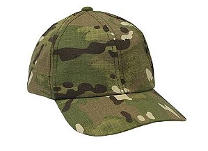 Boné Militar Rip Stop Liso  Camuflada Multicam - Atack