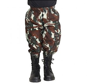 Calça Infantil Camuflada Com Elástico