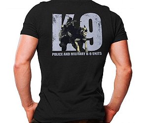 Camiseta Militar Estampada K9 Police Preta - Atack