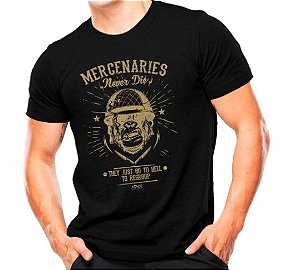 Camiseta Militar Estampada Mercenaries Preta - Atack