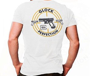 Camiseta Militar Estampada Glock Branca - Atack