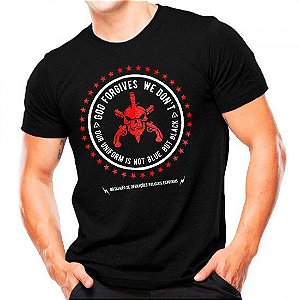 Camiseta Militar Estampada Bope Forgives Preta - Atack