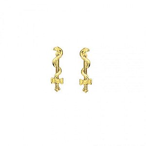 Distintivo De Metal Médico Dourado - Gola