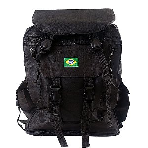Mochila Canadense Preta Bandeira
