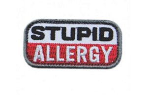 Patch Bordado Com Fecho De Contato Stupid Allergy
