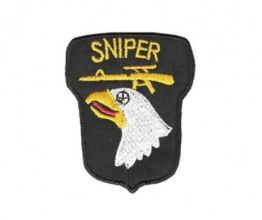 Patch Bordado Com Fecho De Contato Sniper Airborne